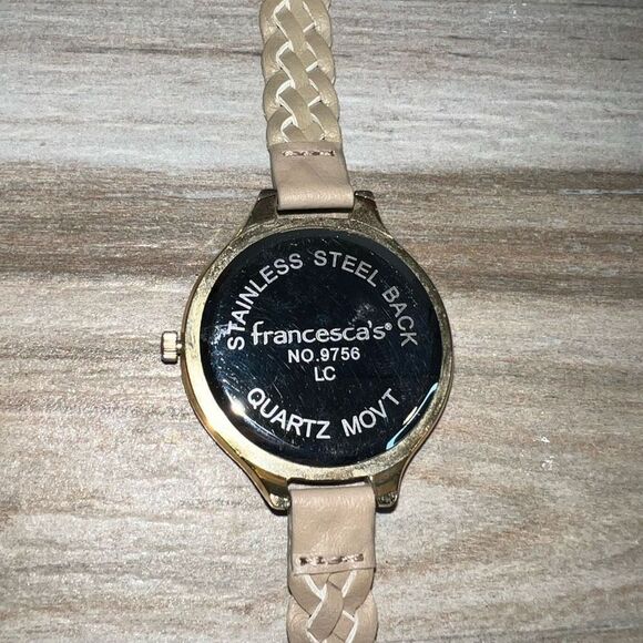 Francesca’s WristWatch Women’s Quarts Movement Braided Band New Battery Tested - Picture 5 of 5